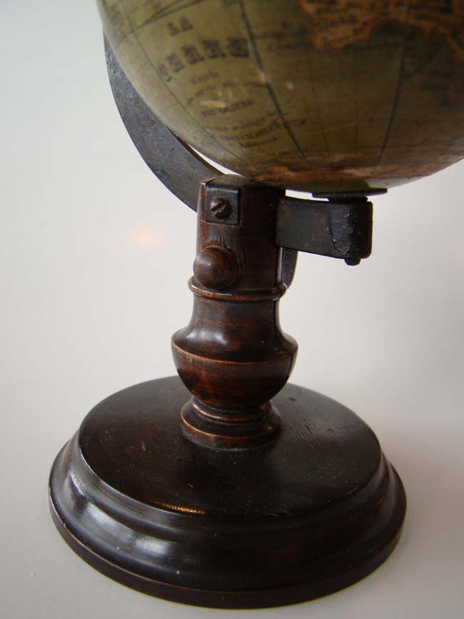 A fine and RARE miniature (4 1/4" diameter) highly dtailed Terrestrial Globe by C. Abel-Klinger of Nuremberg, Germany, circa 1860-1890. — image 3